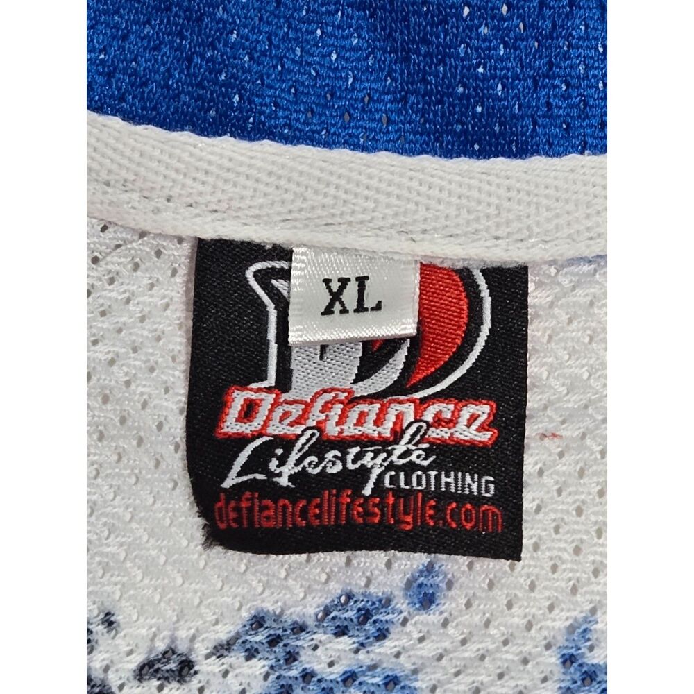 Defiance Lifestyle USA Flag MX Motocross Jersey | Men's Size XL | Red White Blue - Picture 5 of 12